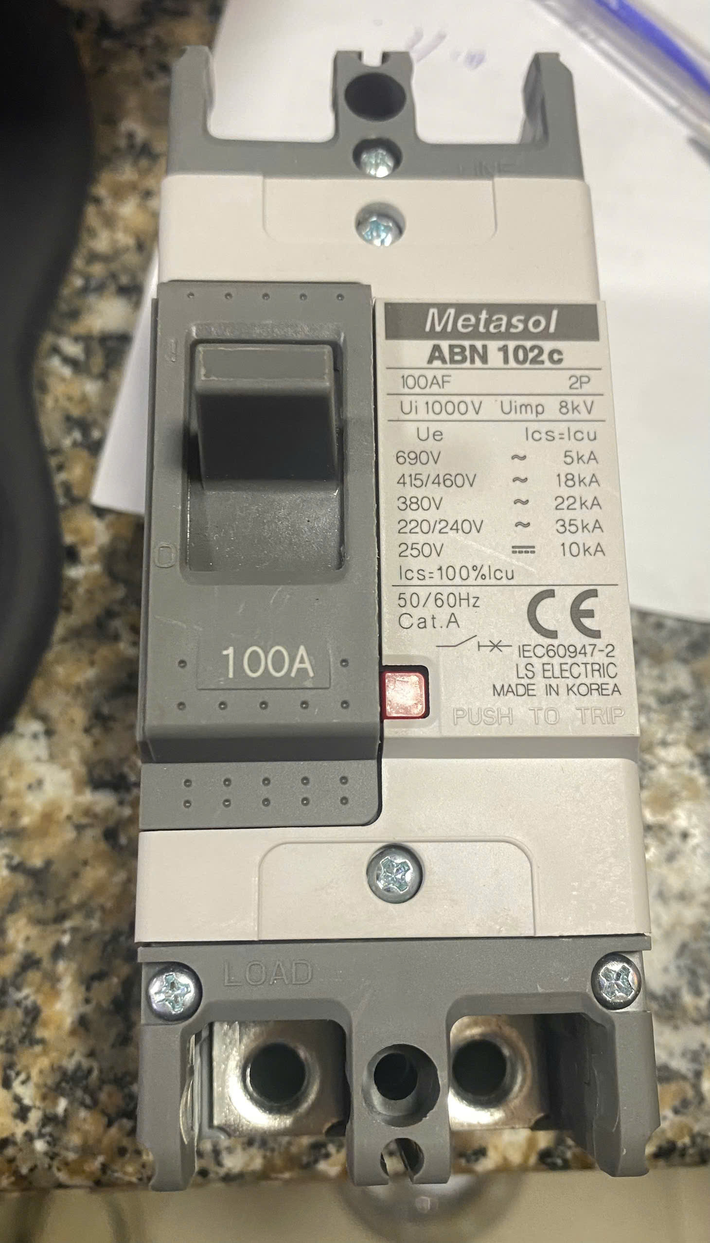 Aptomat MCCB 2P 100A 35KA LS