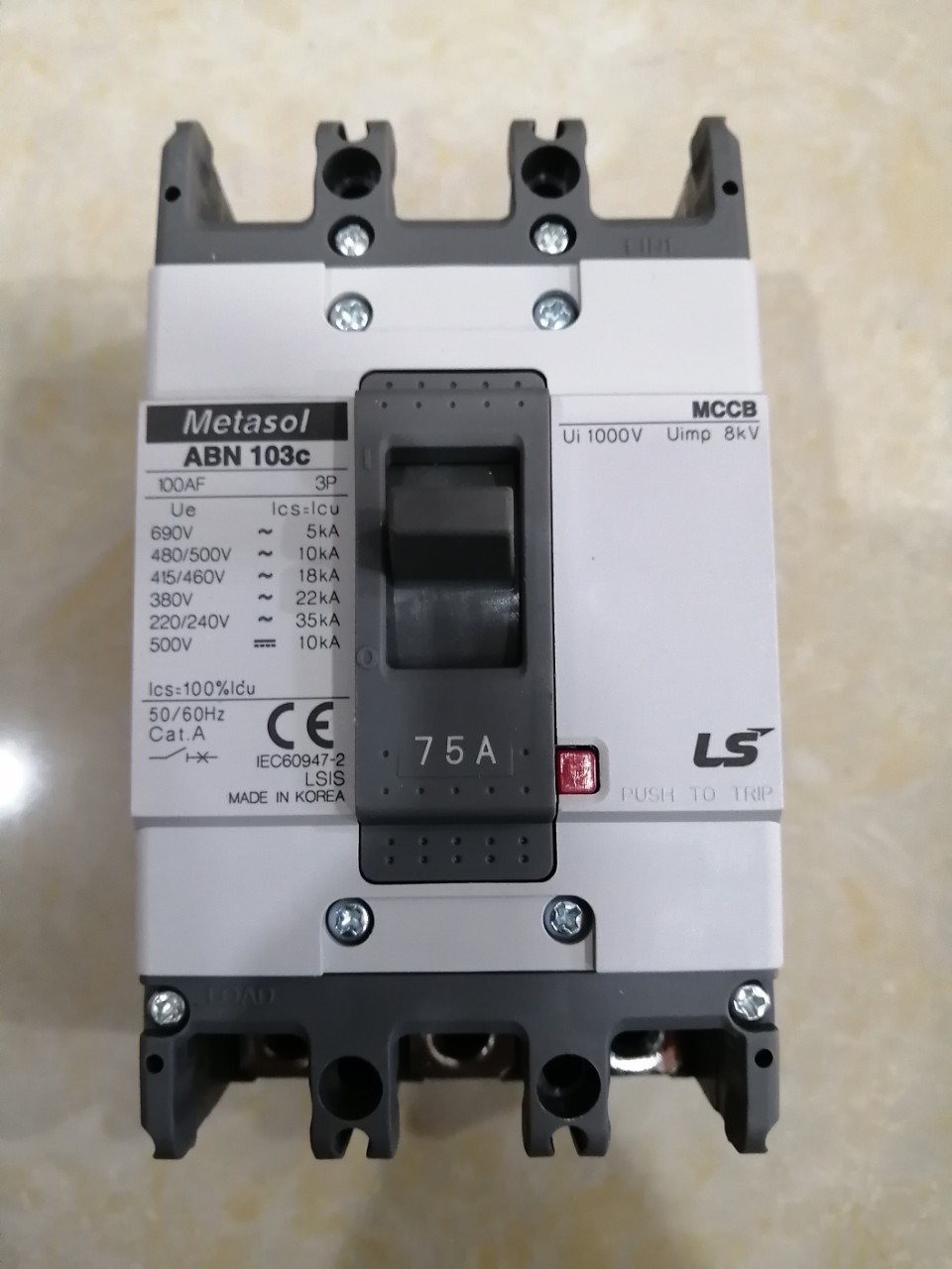 Aptomat MCCB 3P 75A 22KA