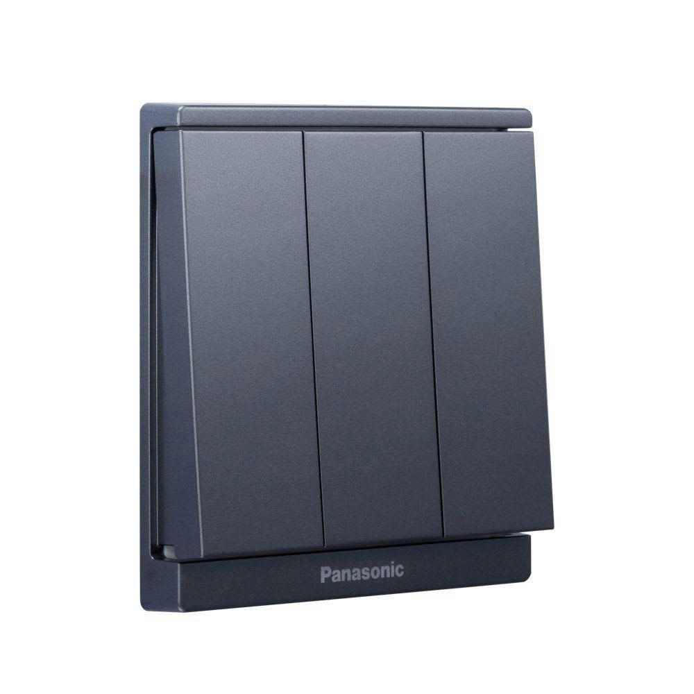 Bộ 3 công tắc B 1 chiều Full Color Panasonic WMF505 Ánh Kim