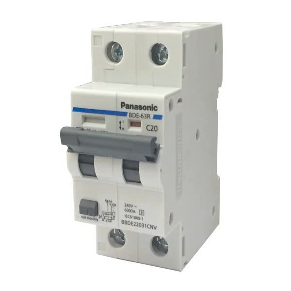 CB chống giật Panasonic BBDE22031CNV 2P, 20A, 6kA