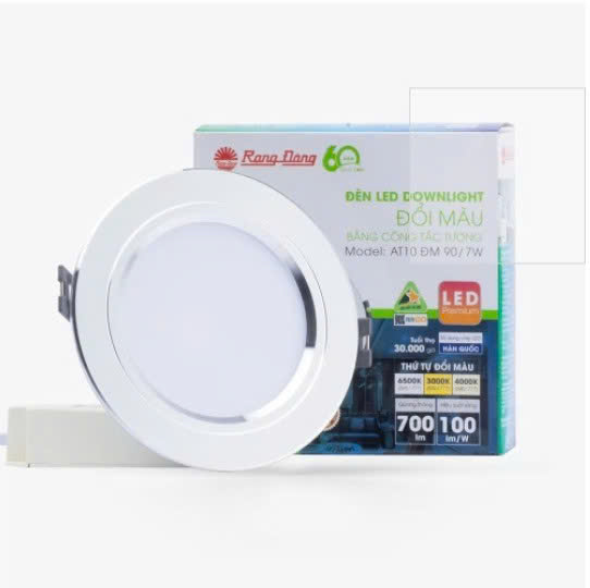 Đèn LED Downlight AT04 90/9W Rạng Đông (ánh sáng trắng)
