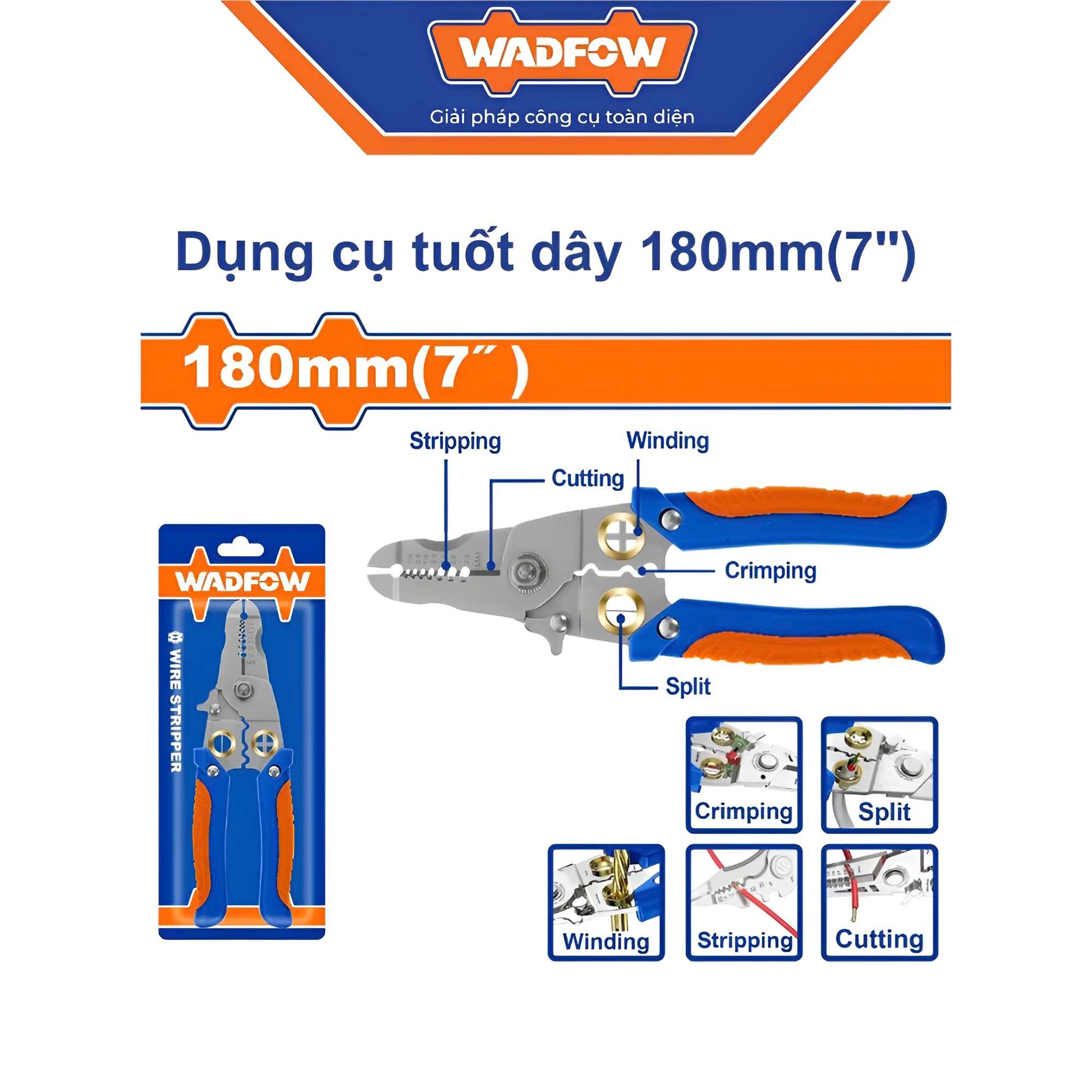 Dụng cụ tuốt dây 180mm (7