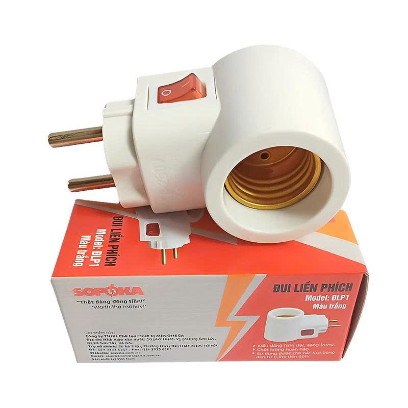 Đuôi đèn liền phích cắm có công tắc SOPOKA (DLP2)