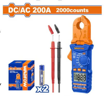 Kìm đo AC kỹ thuật số 200A- 2000 số đếm Wadfow WDM65015