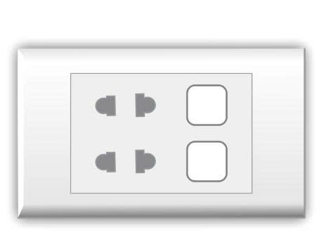 Mặt 2 lỗ 2 ghim Lioa E18S2U2X