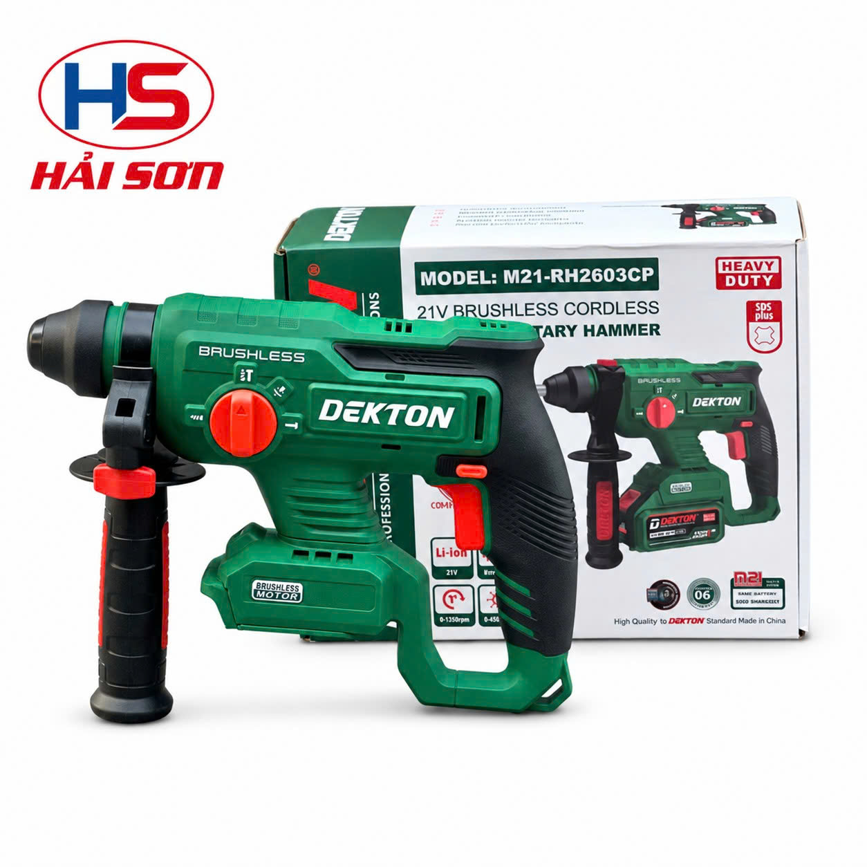 Máy khoan bê tông pin 21V Dekton M21-RH2603CP ( Chưa Pin & Sạc )