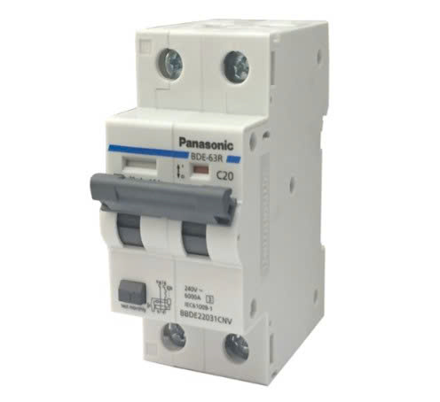 MCB 2P 6kA 240VAC BBD1061CNV Panasonic (6A, 10A, 16A, 20A, 25A, 32A, 40A, 50A, 63A)