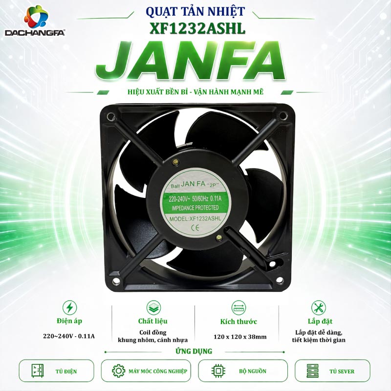 Quạt Tản Nhiệt – 1 Tấc 2 – XF1232ASHL – JANFA