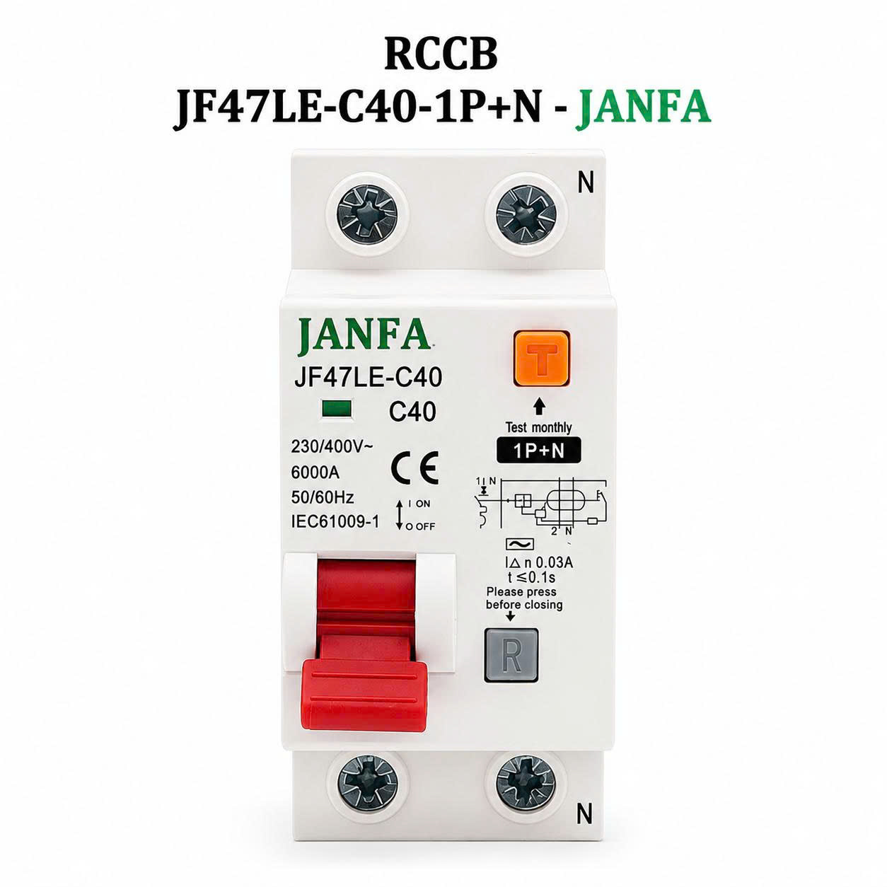 RCCB cầu dao chống rò Janfa - JF47LE - 40A