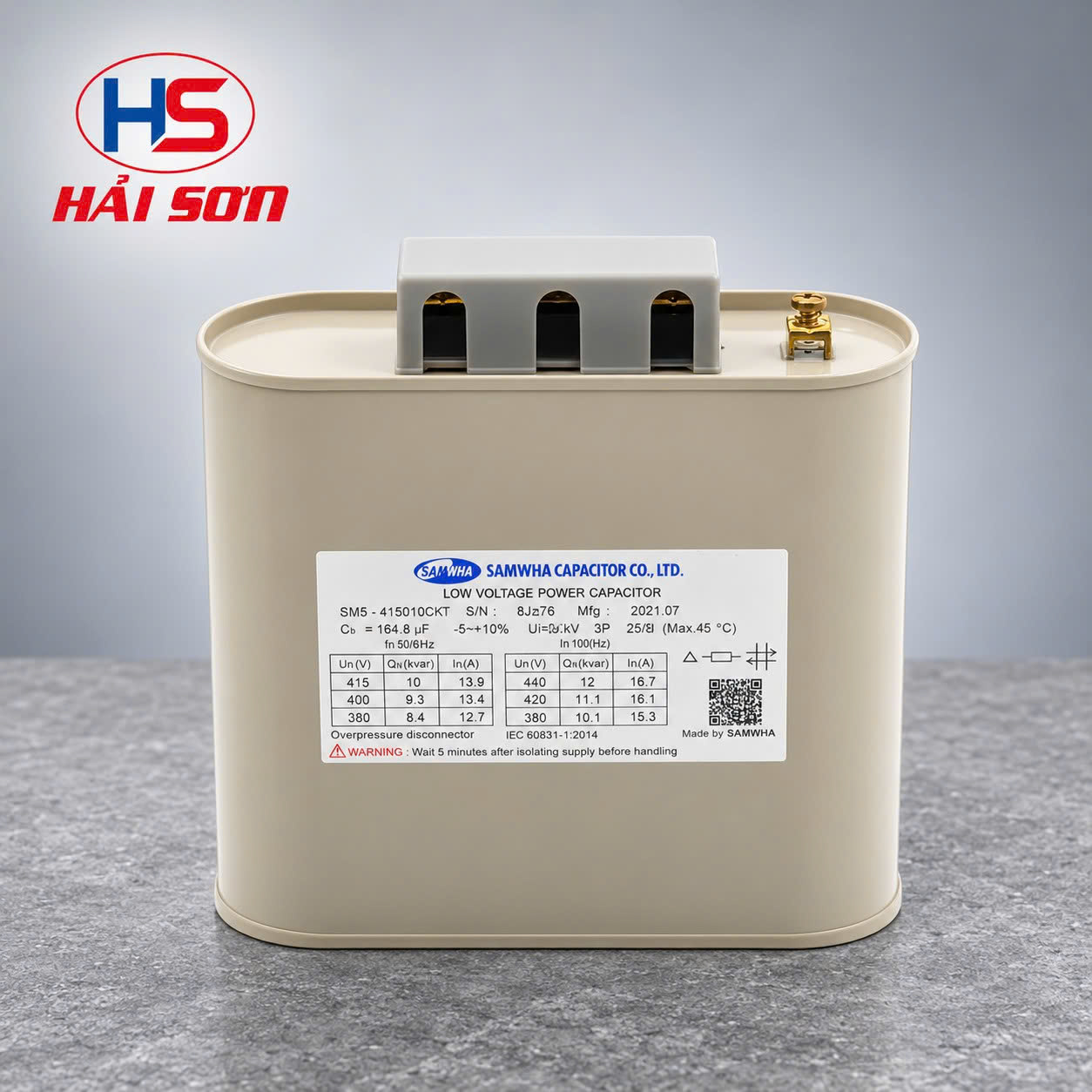 Tụ bù vuông SAMWHA 415v