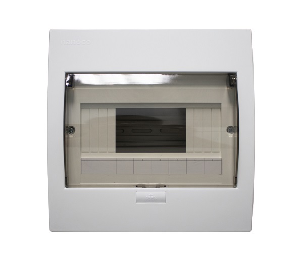 Tủ điện âm tường 4-8 đường Nanoco NDP108P/NDP108