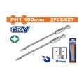 Bộ 2 Mũi Vít Bake Nối Dài PH1x100mm WADFOW WSV9KPH1